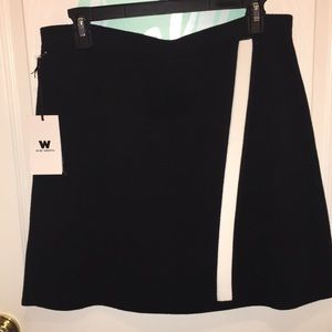NWT; W by Worth; black skirt, size Small